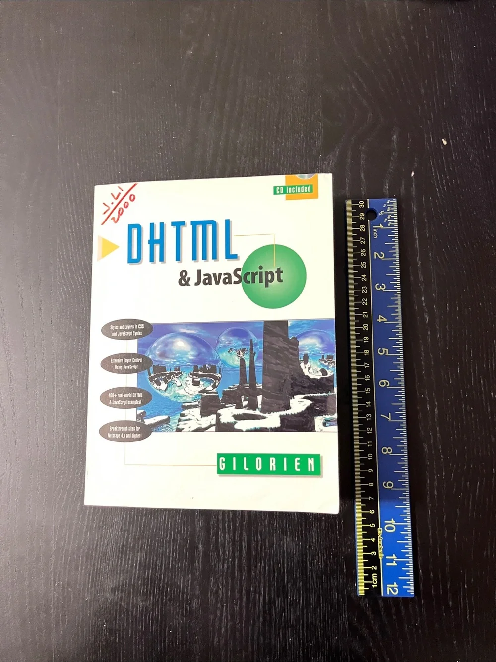 Prentice Hall DHTML & JavaScript Gilorien Book Vintage 1999 CD Included